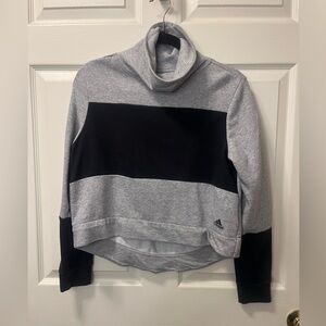 Adidas Women's Black and Gray Turtleneck Women’s Sweatshirt. Sz S